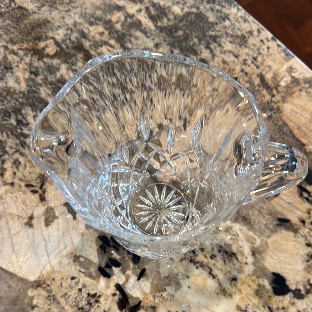 Royal Crystal Rock 7-1/4" Lead Crystal Diamond Cut Pitcher, Italy. - Picture 3 of 3